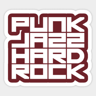 punk jazz  hard rock Sticker